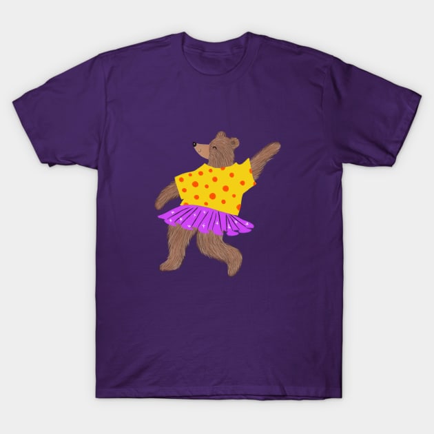 Dancing Bear T-Shirt by Davilyn Lynch Illustration